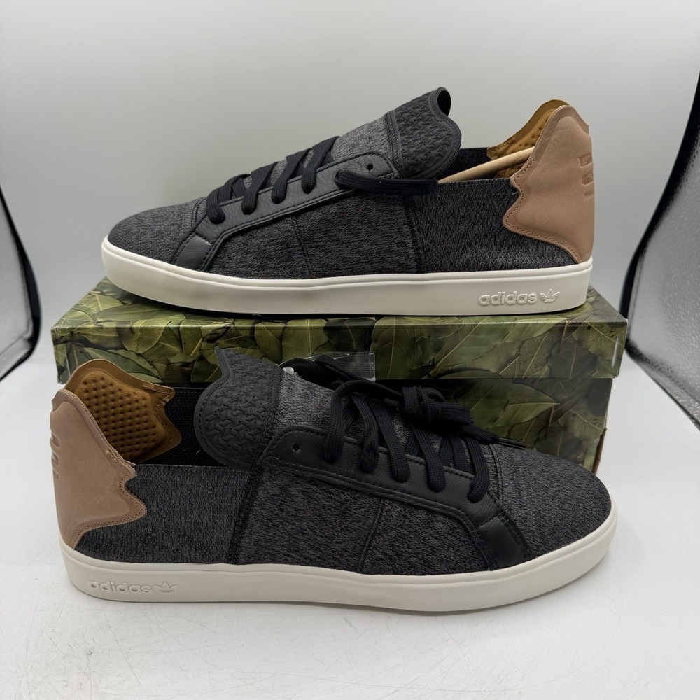 Adidas X Pharrell Williams Vulc Lace Up PW Shoes Mens 13 Black Sneakers AQ5778